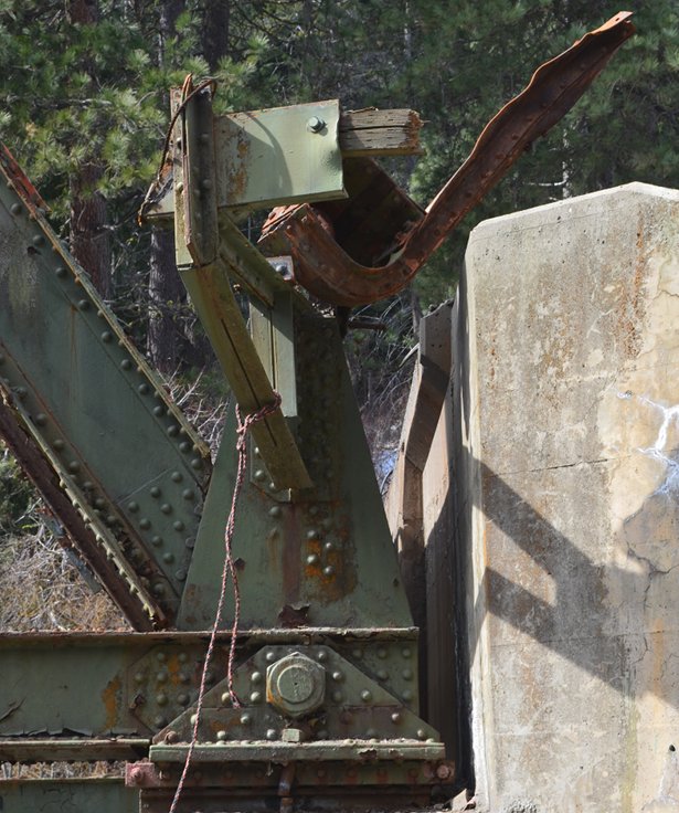 Joint at the end of the bridge.